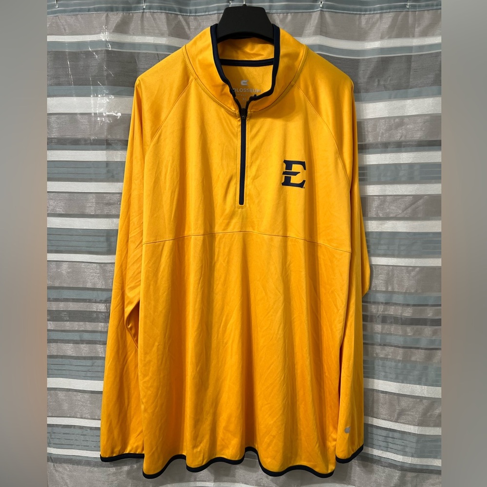 Colosseum Men's East Tennessee State Buccaneers Gold 1/4 Zip Pullover